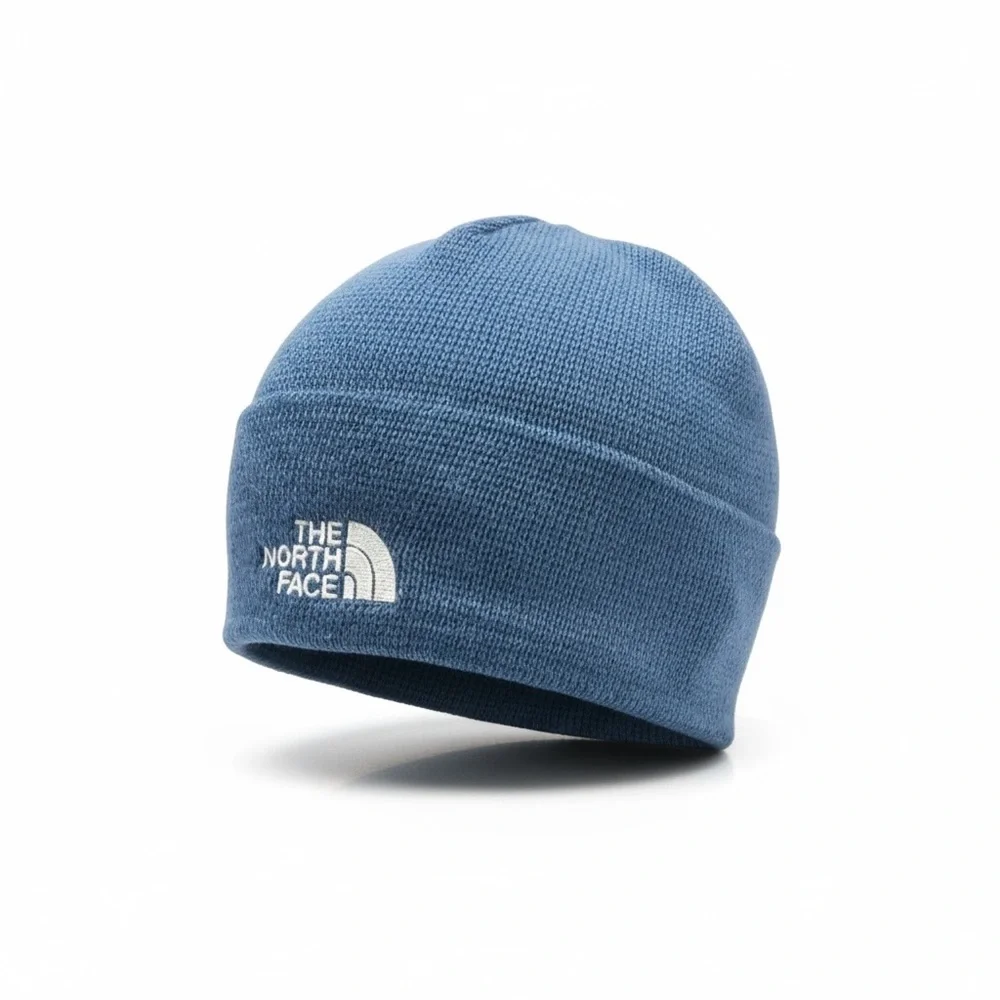 🏔️ THE NORTH FACE Blue Knit Beanie 💨 Cold-Weather Essential